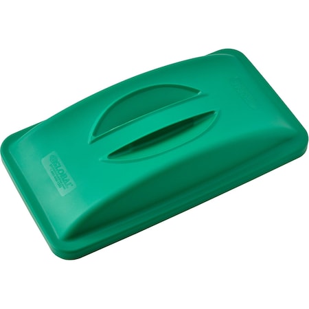 Global Industrial Flat Lid, Green, Plastic, 20 in W/Dia 261904GN